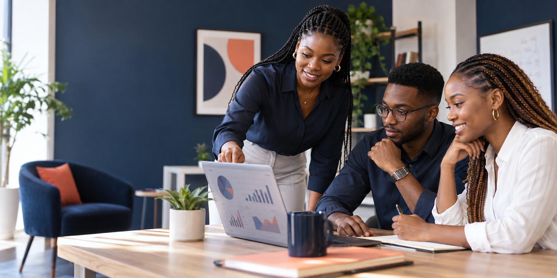 African professionals learning practical data analysis together